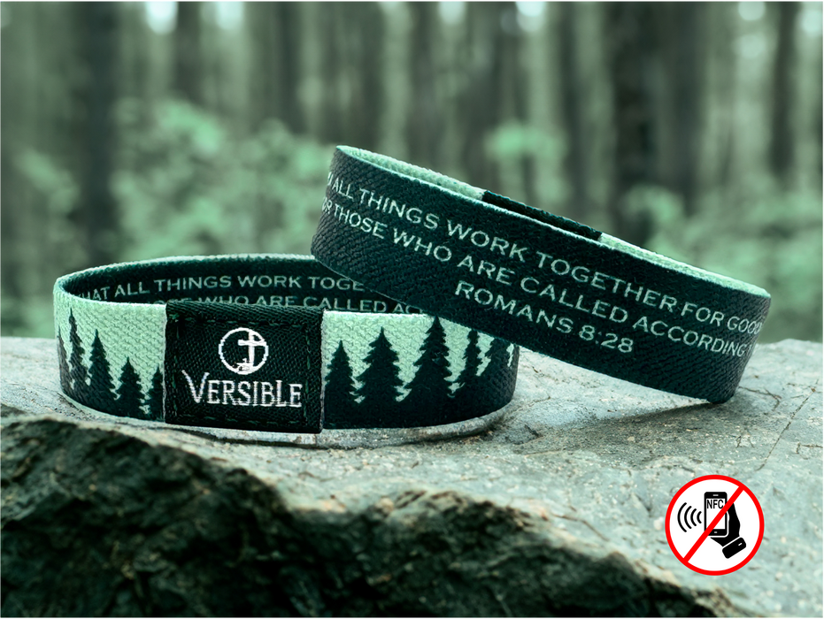 Versible® Wristbands - Forest Edge / Romans 8:28