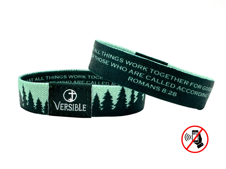 Versible® Wristbands - Forest Edge / Romans 8:28