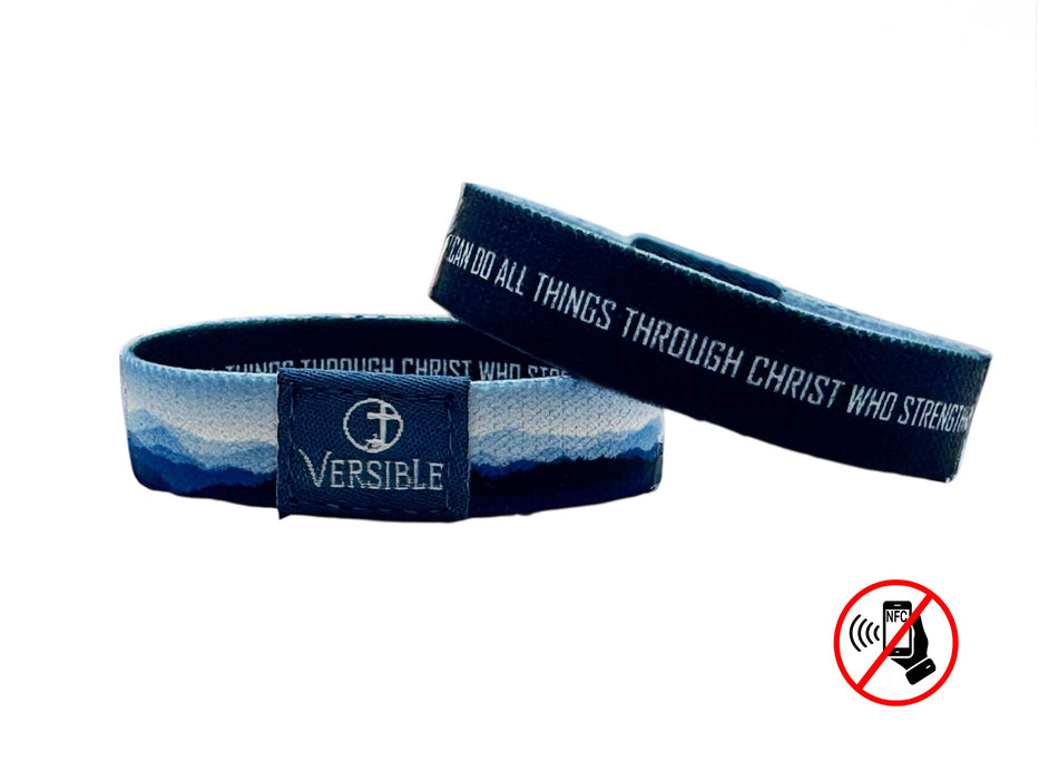 Versible® Wristbands - Mountain Horizon / Philippians 4:13