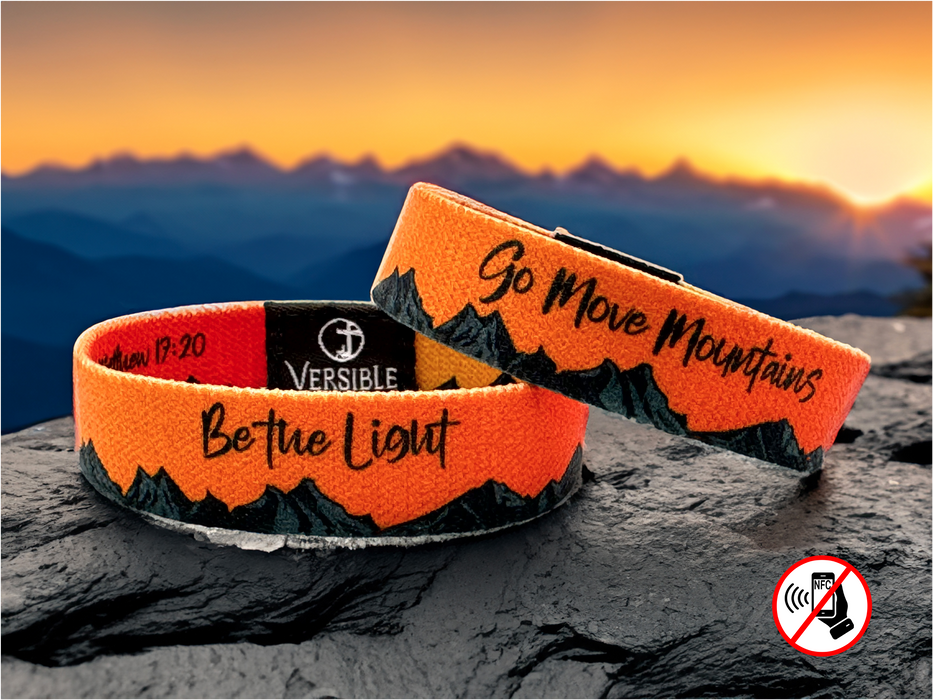 Versible® Wristbands - Sunrise / Matthew 5:16 & Matthew 17:20