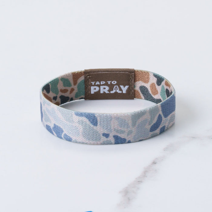 Tap To Pray™ Wristbands - River Rock Camo Classic & Sage