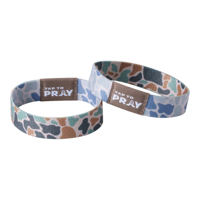 Tap To Pray® Wristband – River Rock Camo - Classic & Sage