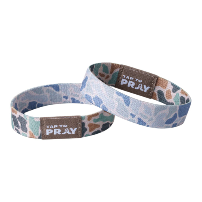 Tap To Pray® Wristband – River Rock Camo - Classic & Sage