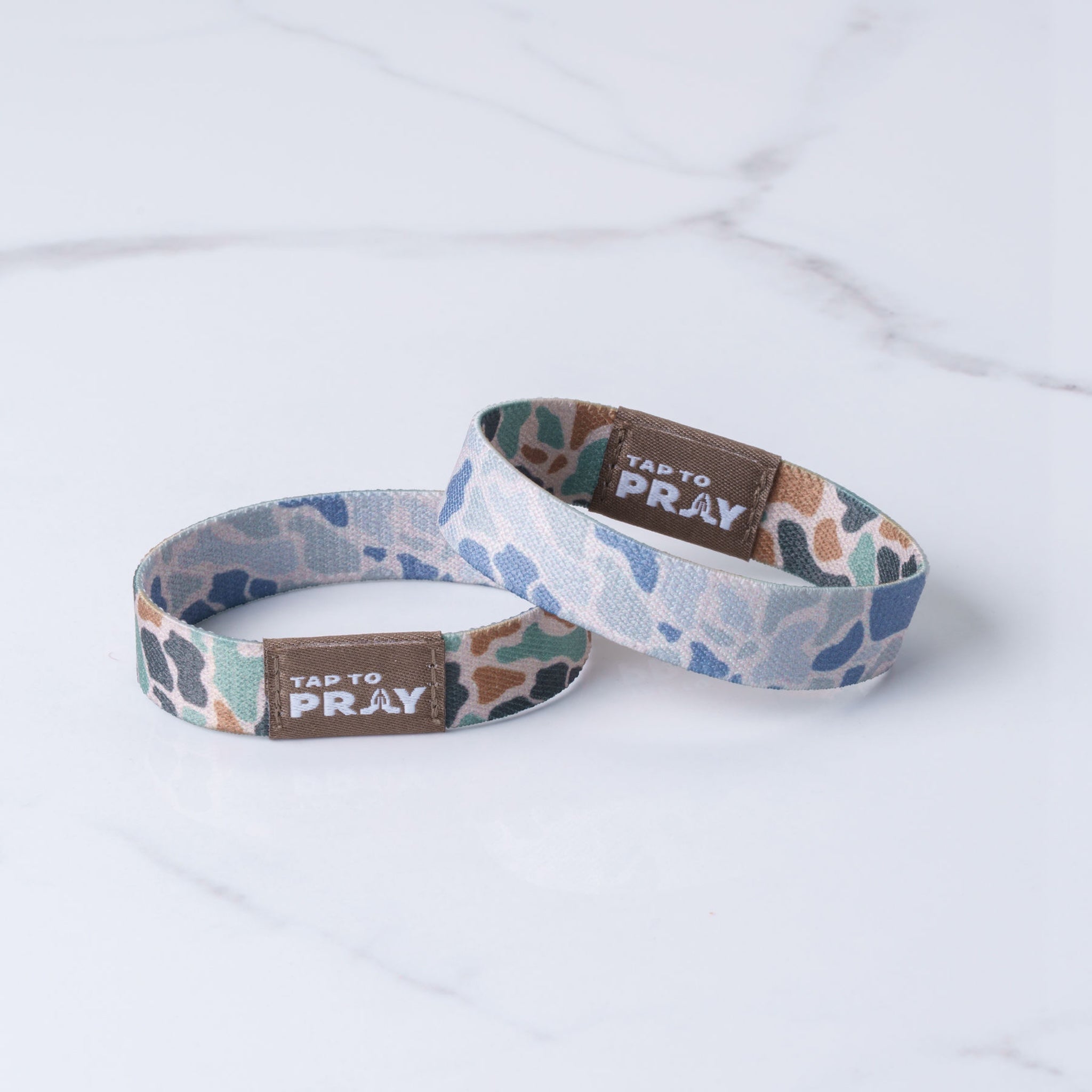 Tap To Pray™ Wristbands - River Rock Camo Classic & Sage: Medium / River Rock Camo Class / Sage