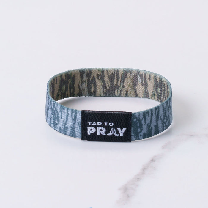 Tap To Pray™ Wristbands - Tree Bark Camo Brown & Grey