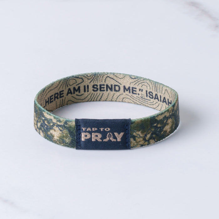 Tap To Pray™ Wristbands - Valor Camo & Isaiah 6:8