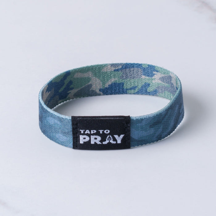 Tap To Pray™ Wristbands - Green & Charcoal Camo