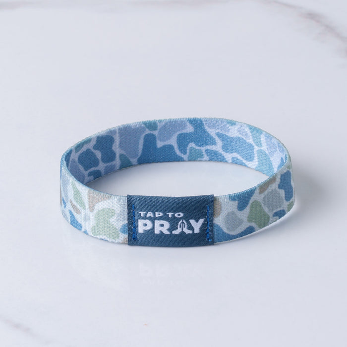Tap To Pray™ Wristbands - River Rock Camo Moss & Slate