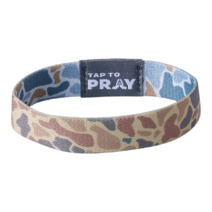 Tap To Pray® Wristband – River Rock Camo - Sahara and Copper