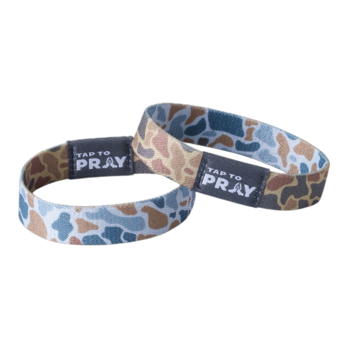 Tap To Pray® Wristband – River Rock Camo - Sahara and Copper