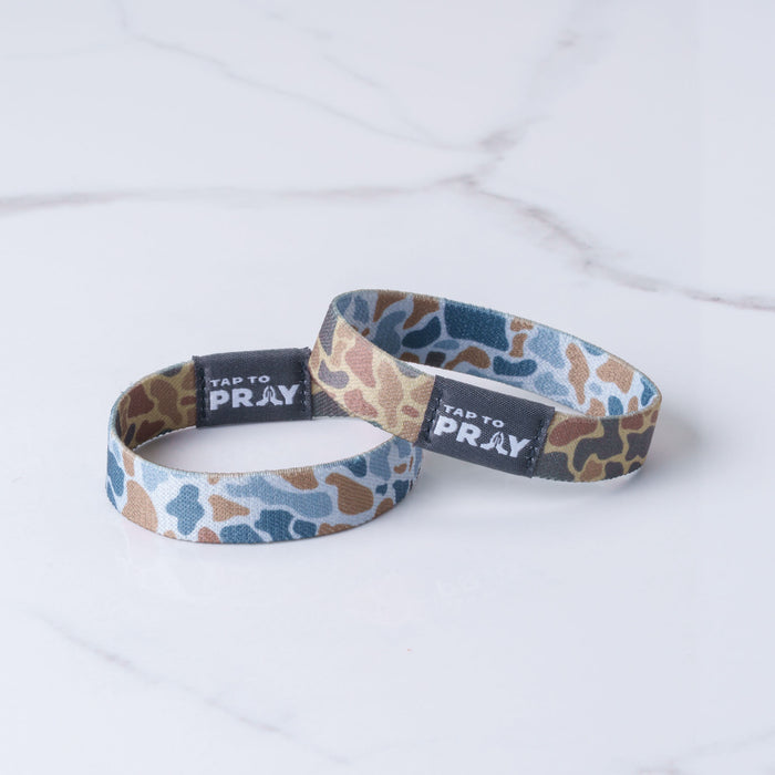 Tap To Pray™ Wristbands - River Rock Camo Sahara and Copper