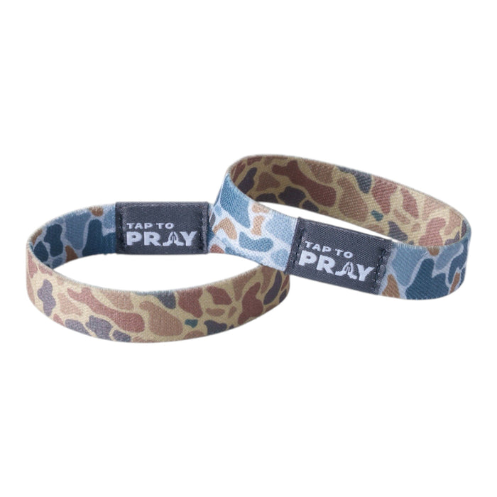 Tap To Pray® Wristband – River Rock Camo - Sahara and Copper