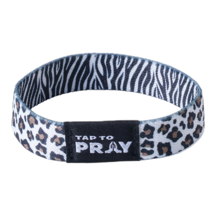Tap To Pray® Wristband – Safari Zebra