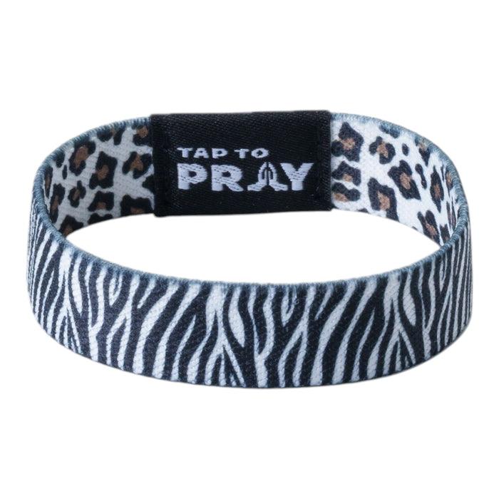 Tap To Pray® Wristband – Safari Zebra
