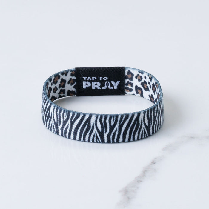 Tap To Pray™ Wristbands - Safari Zebra