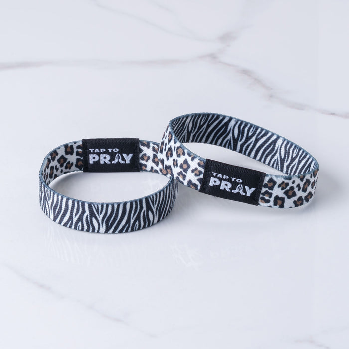 Tap To Pray™ Wristbands - Safari Zebra