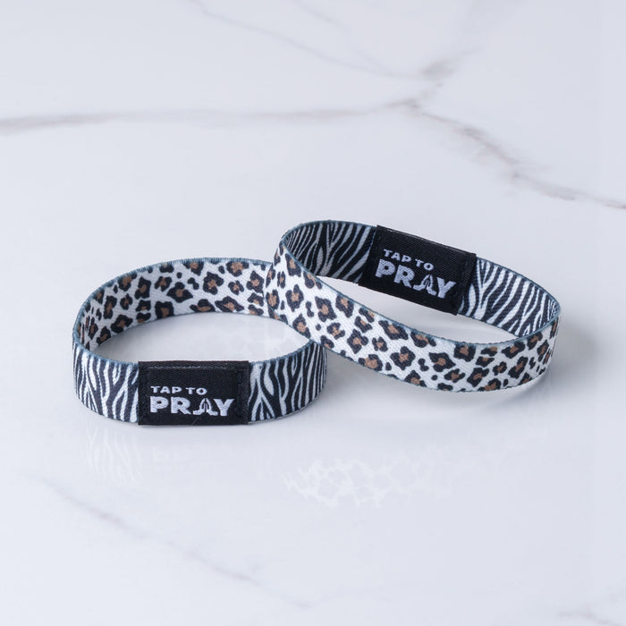 Tap To Pray™ Wristbands - Safari Zebra
