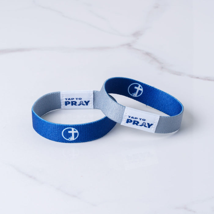 Tap To Pray™ Wristbands - Navy & Grey