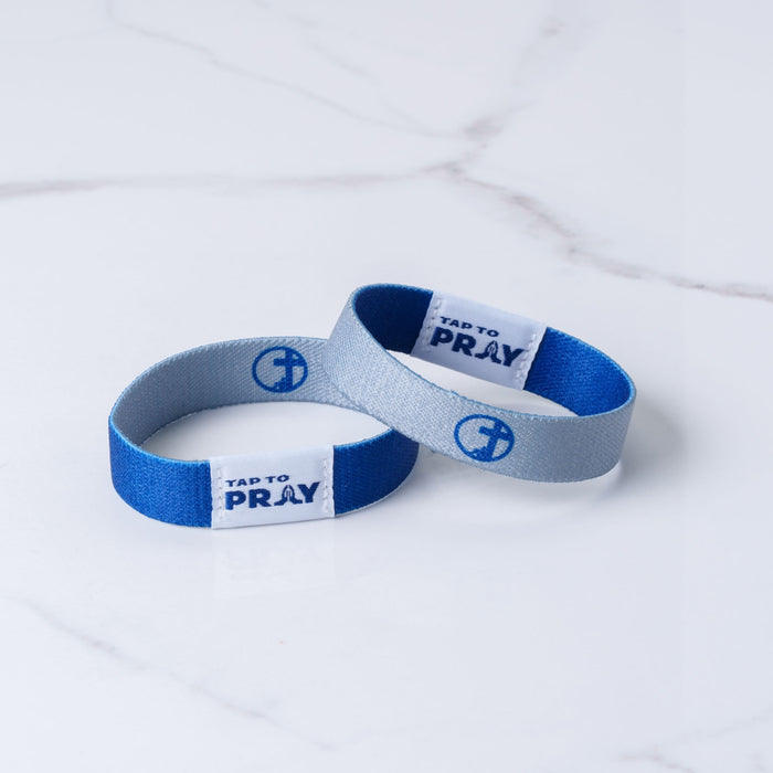 Tap To Pray™ Wristbands - Navy & Grey