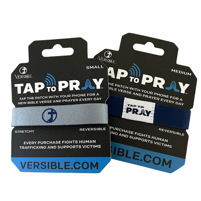 Tap To Pray™ Wristbands - Navy & Grey