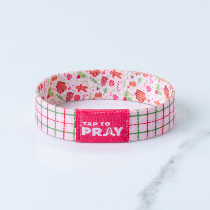 Tap To Pray™ Wristbands - Peppermint Plaid