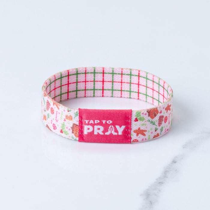 Tap To Pray™ Wristbands - Peppermint Plaid