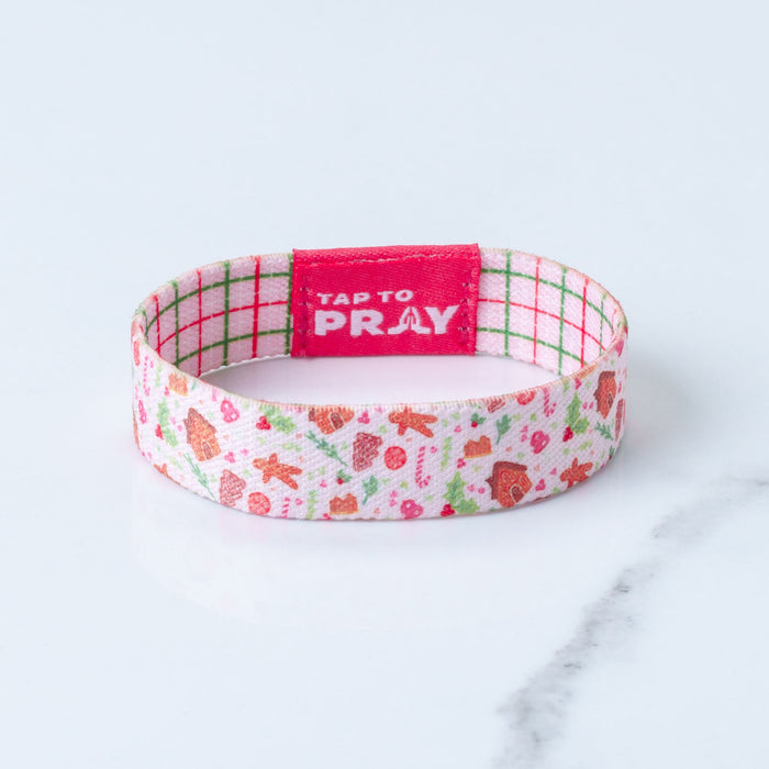 Tap To Pray™ Wristbands - Peppermint Plaid