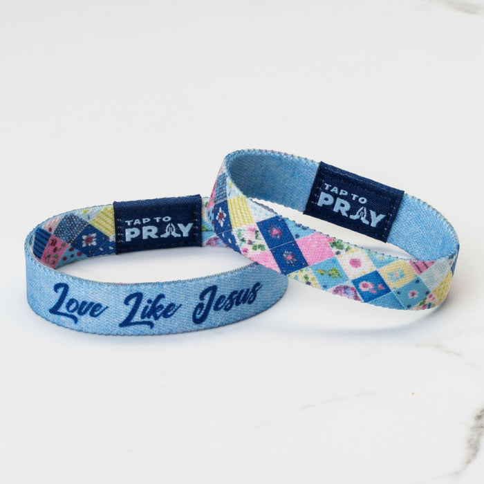 Tap To Pray® Wristband – Patchwork - Love Like Jesus