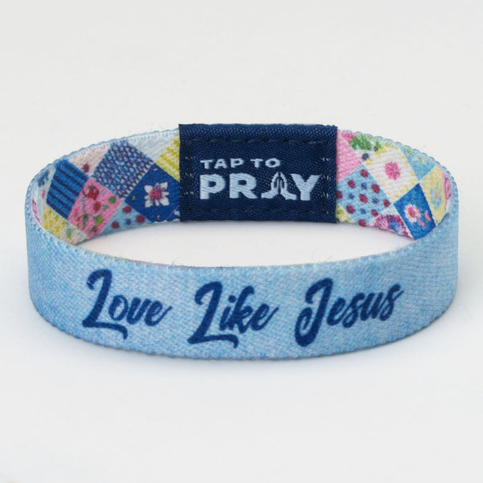 Tap To Pray® Wristband – Patchwork - Love Like Jesus