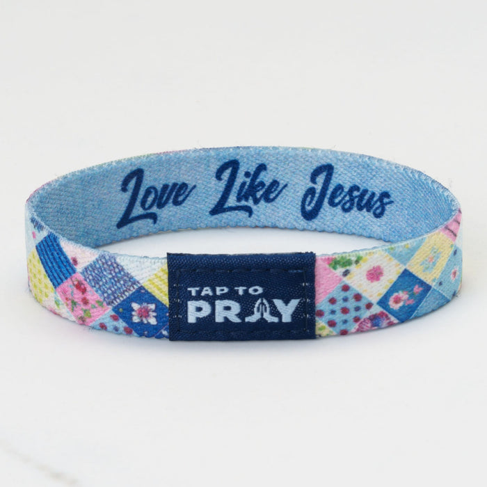 Tap To Pray® Wristband – Patchwork - Love Like Jesus