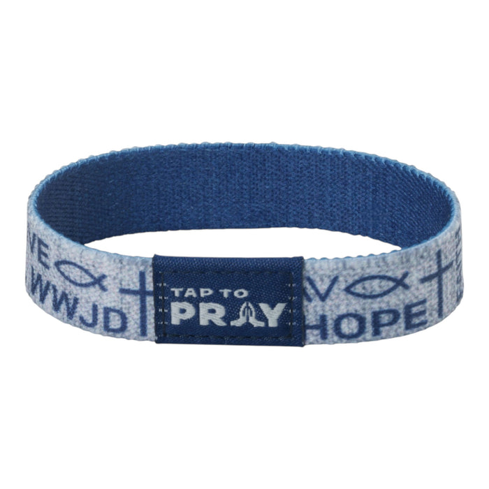Tap To Pray® Wristband – Symbols of Faith - Navy