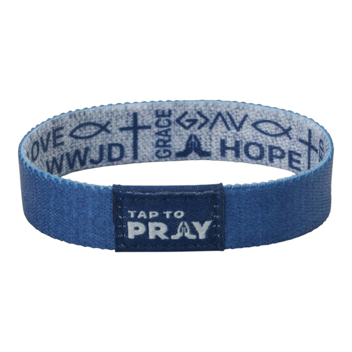 Tap To Pray® Wristband – Symbols of Faith - Navy