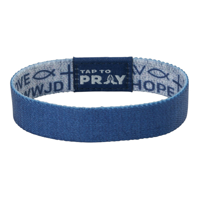 Tap To Pray® Wristband – Symbols of Faith - Navy