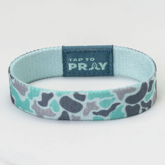 Tap To Pray® Wristband – River Rock Camo - Mint
