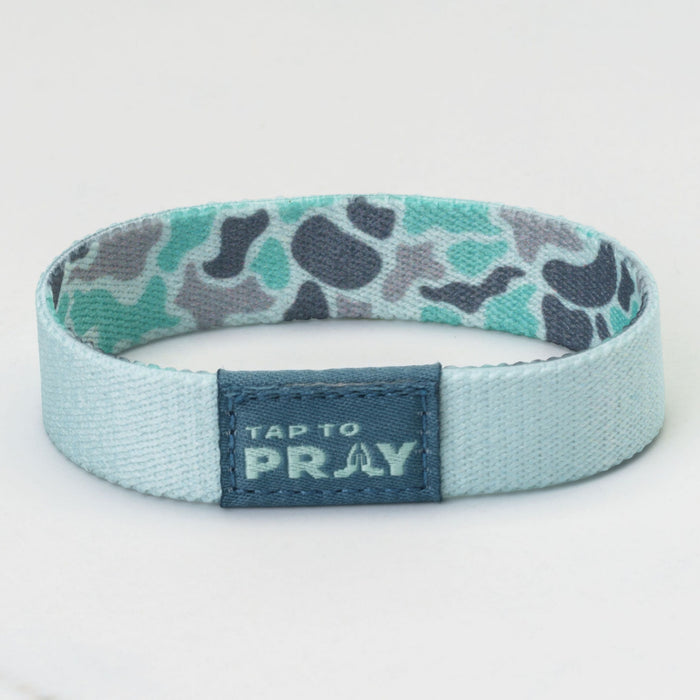 Tap To Pray® Wristband – River Rock Camo - Mint