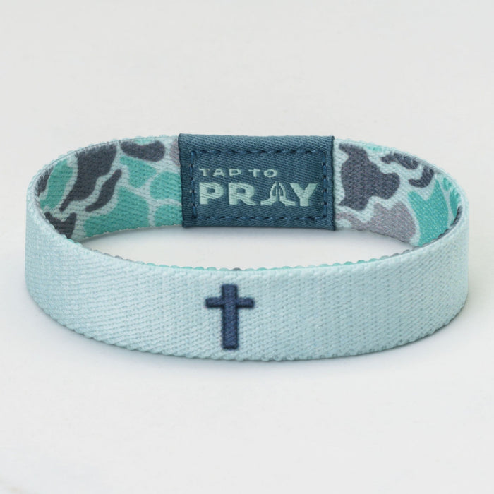 Tap To Pray® Wristband – River Rock Camo - Mint