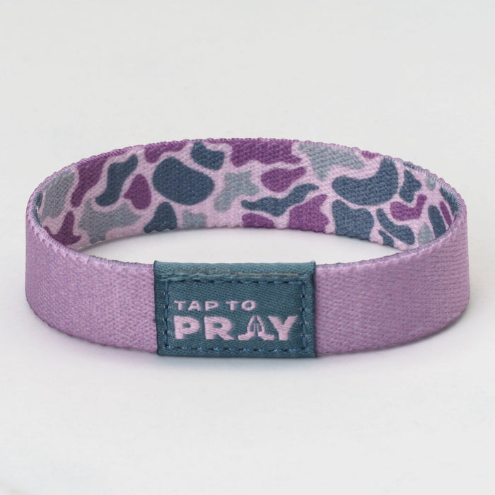 Tap To Pray® Wristband – River Rock Camo - Lilac