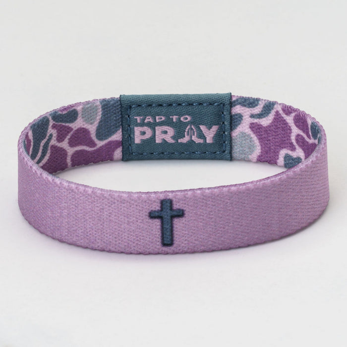 Tap To Pray® Wristband – River Rock Camo - Lilac