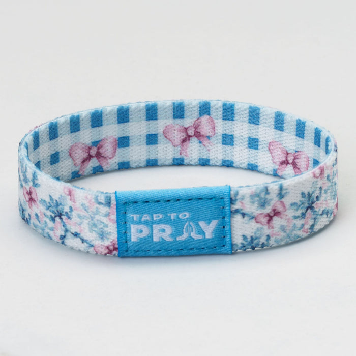 Tap To Pray® Wristband – Blue Belle