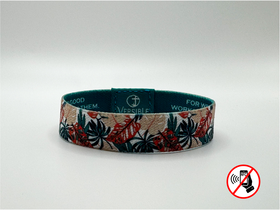 Versible® Wristbands - Tropical Palms / Ephesians 2:10