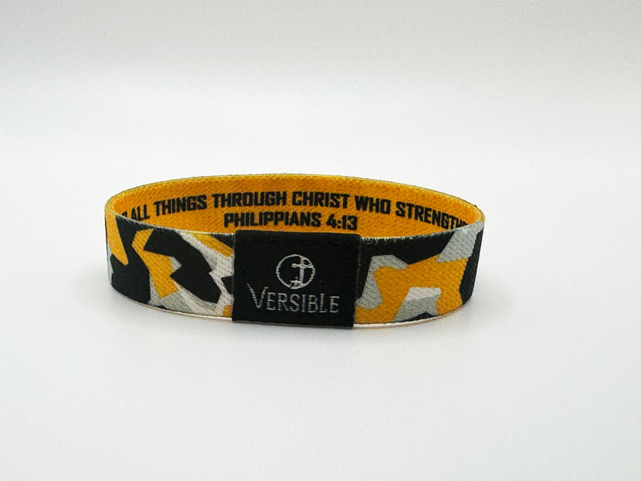 Team Camo / Philippians 4:13 Wristband