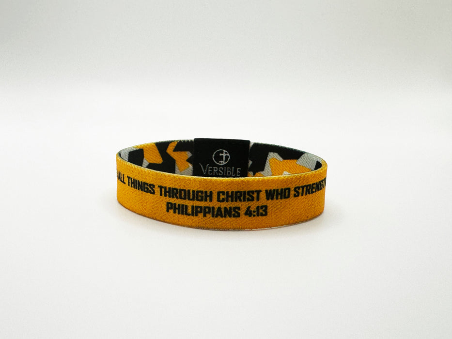 Team Camo / Philippians 4:13 Wristband