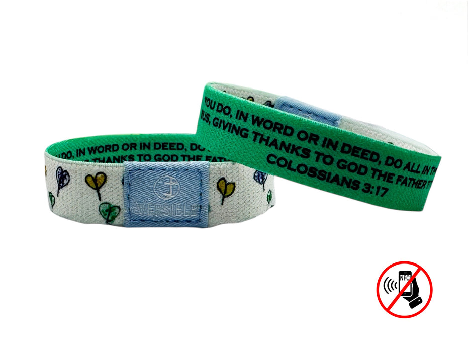 Versible® Wristbands - Love Blossoms - Survivor Series / Colossians 3:17