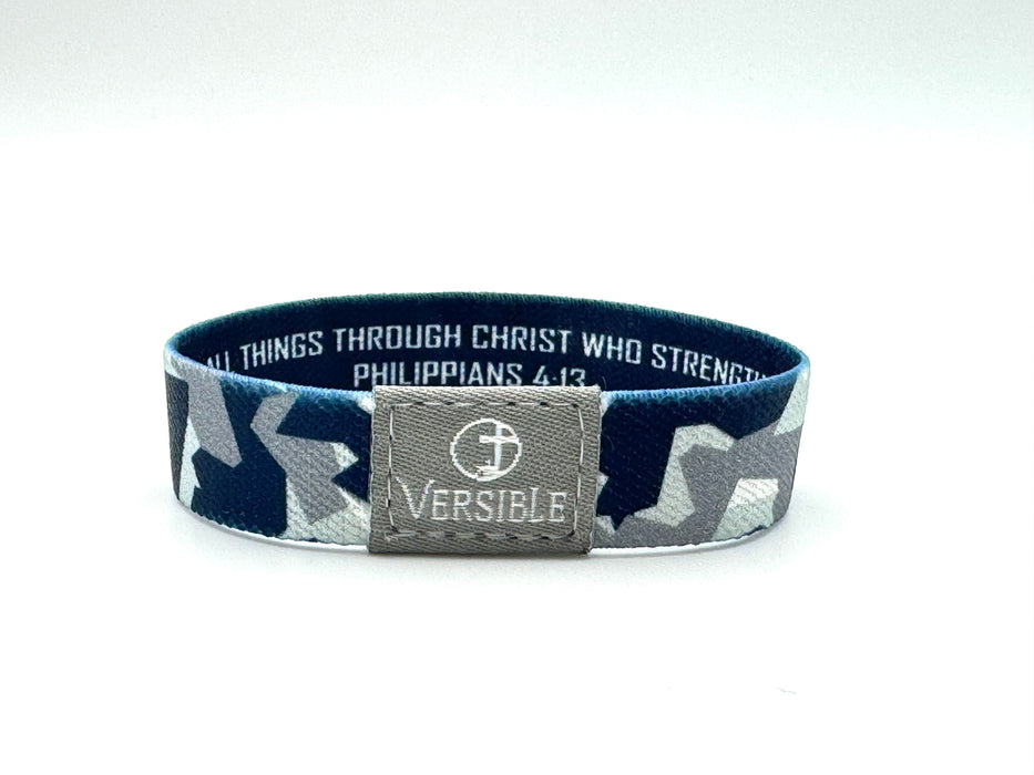 Team Camo / Philippians 4:13 Wristband