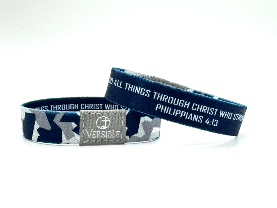 Team Camo / Philippians 4:13 Wristband