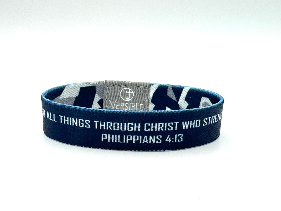 Team Camo / Philippians 4:13 Wristband