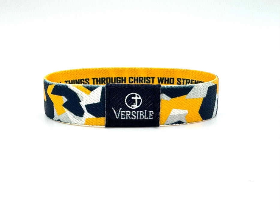 Team Camo / Philippians 4:13 Wristband