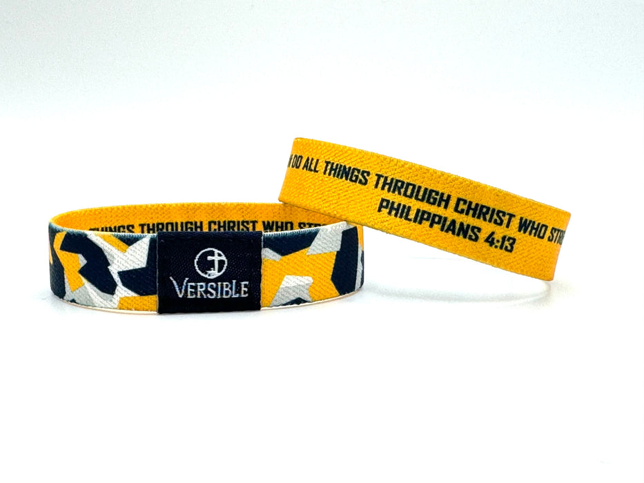 Team Camo / Philippians 4:13 Wristband