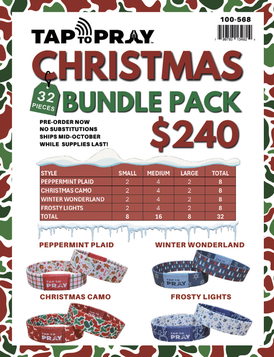 Tap To Pray™ Wristbands - Christmas Bundle Pack - While Supplies Last