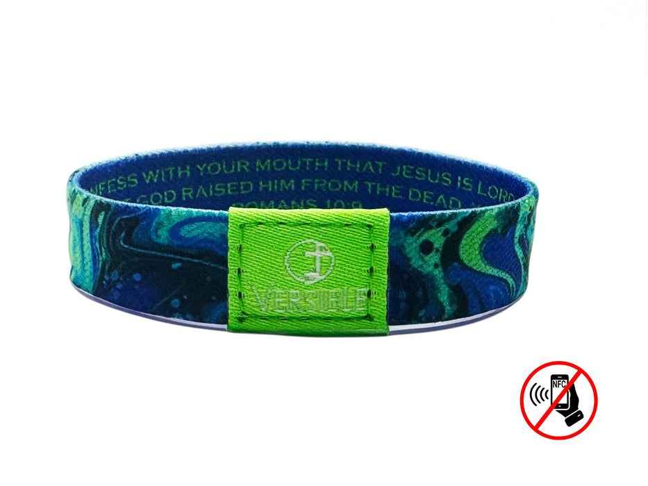 Versible® Wristbands - Cosmic Tide / Romans 10:9